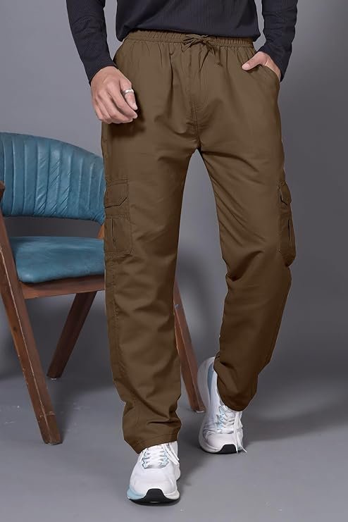 brown cargo jogger pants 